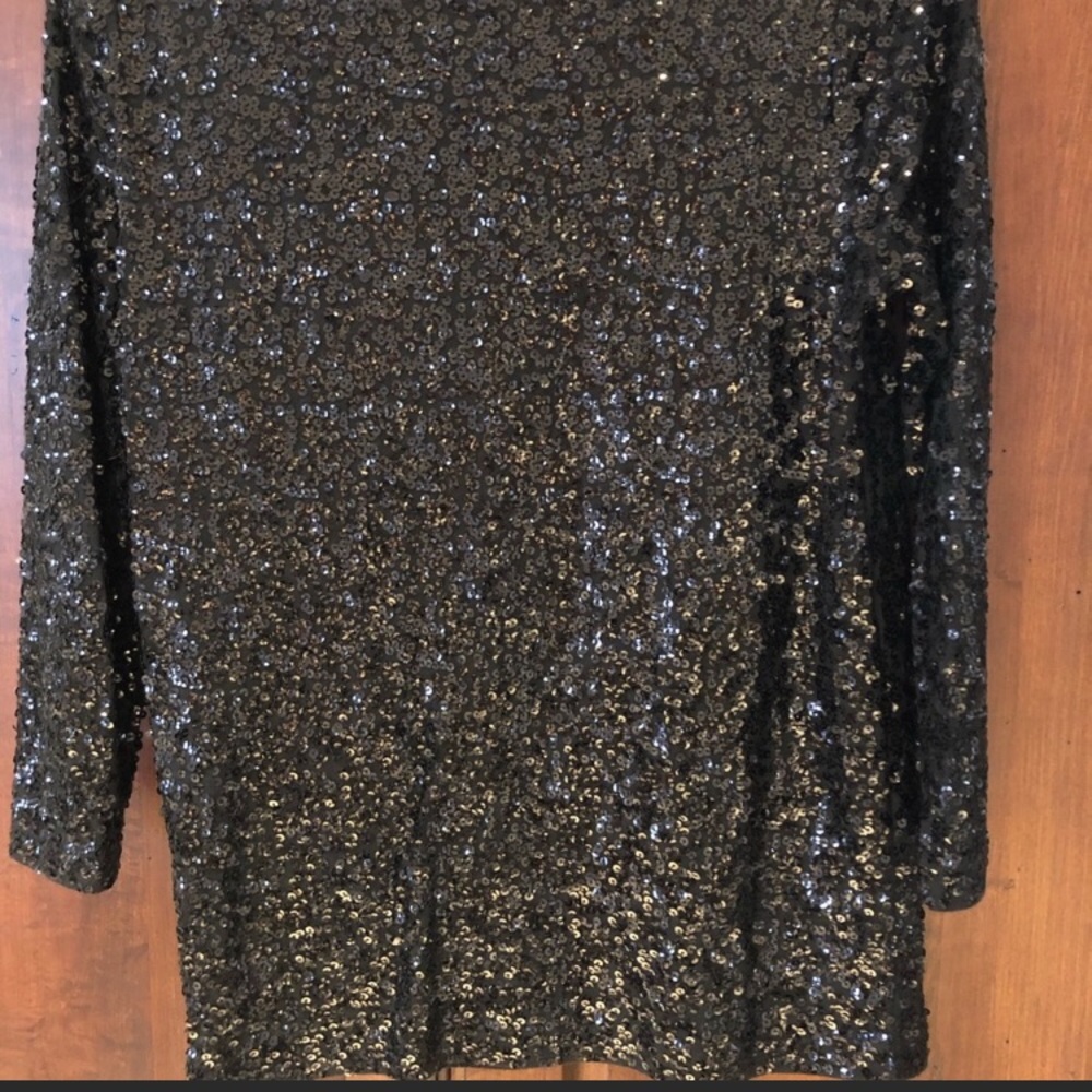 J Crew black sequin shirt